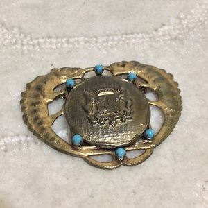Vintage two iguanas Brooch